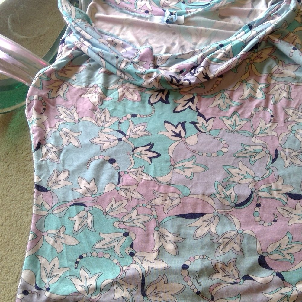 Emilio Pucci Cowell neck top